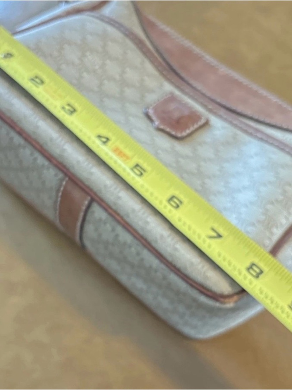 Small VTG Celine Triomphe Pattern Crossbody/shoulder PVC & Leather Luxury Bag - Picture 14 of 16